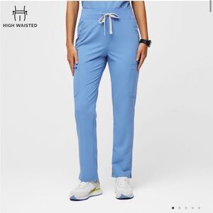 Like New Ceil Blue Figs High Waisted Yola Skinny Scrub Pants